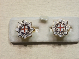 Coldstream Guards enamelled cufflinks - Click Image to Close